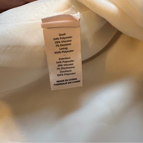 Cinq à Sept White Nyma Mini Dress 4 small with tie cut out ivory - Picture 8 of 8